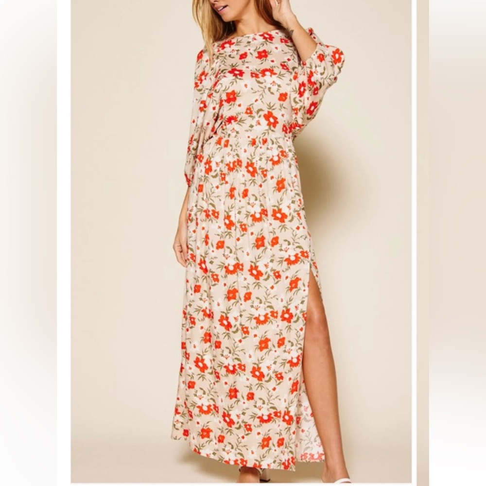 Floral Poppy maxi dress size medium - Picture 3 of 13